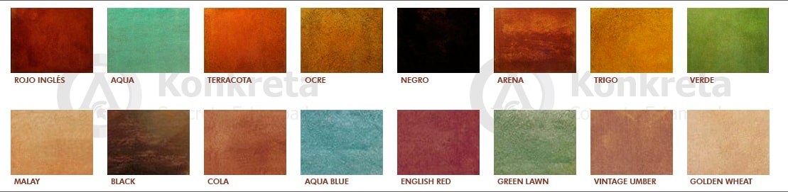 Colores disponibles de Oxipiso, Concreto Oxidado